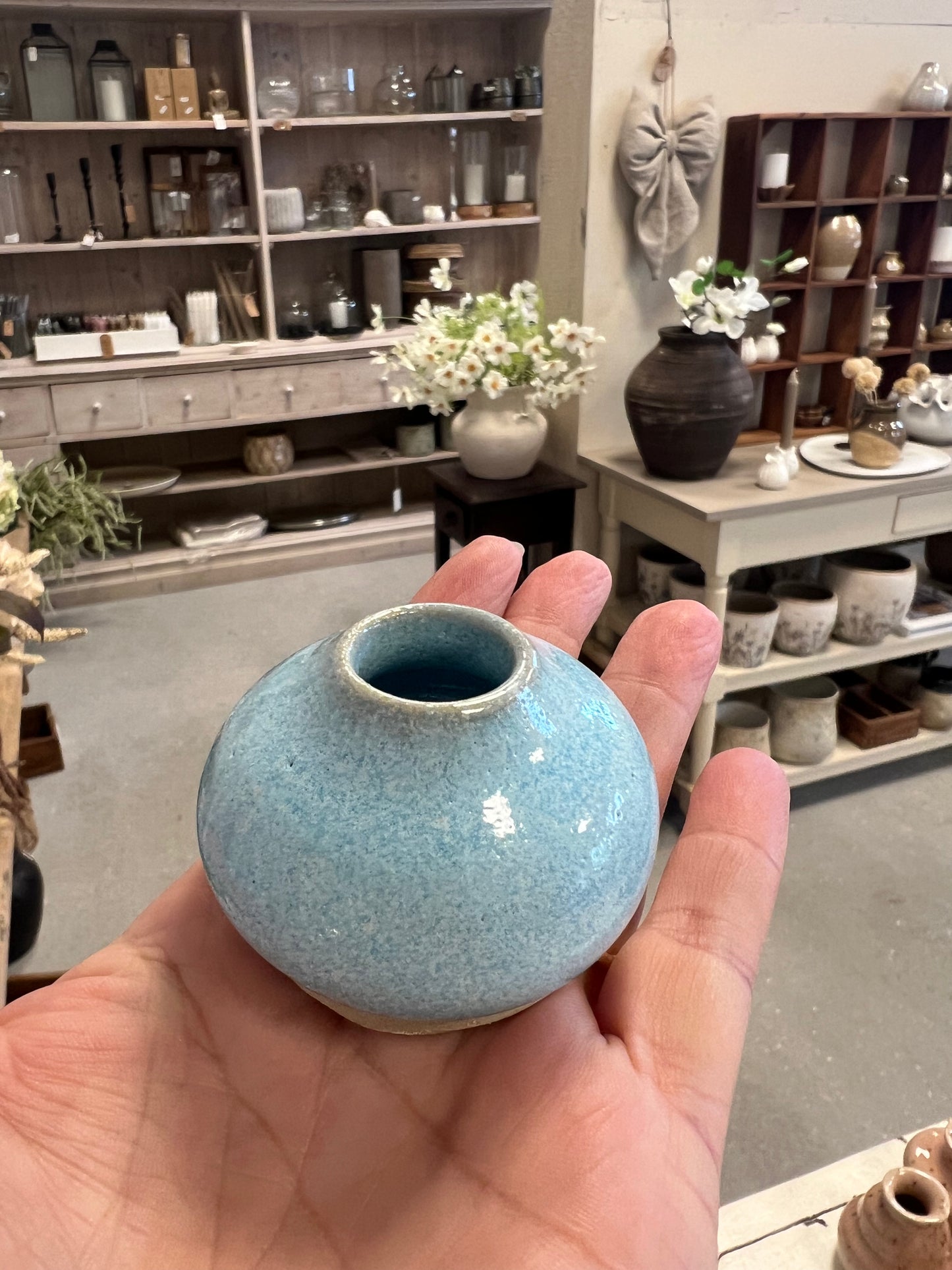 Lille turkis keramik vase