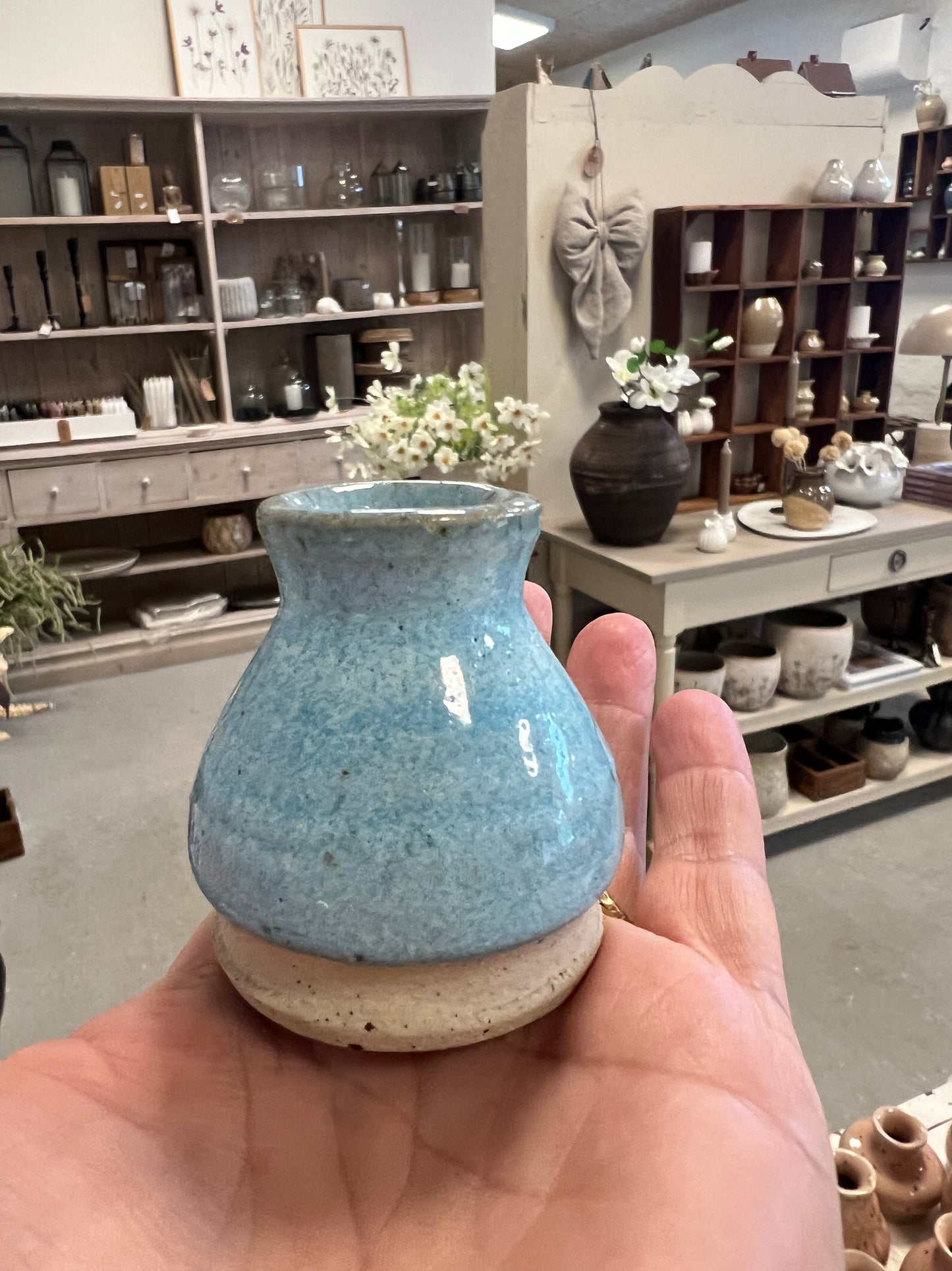 Lille turkis keramik vase