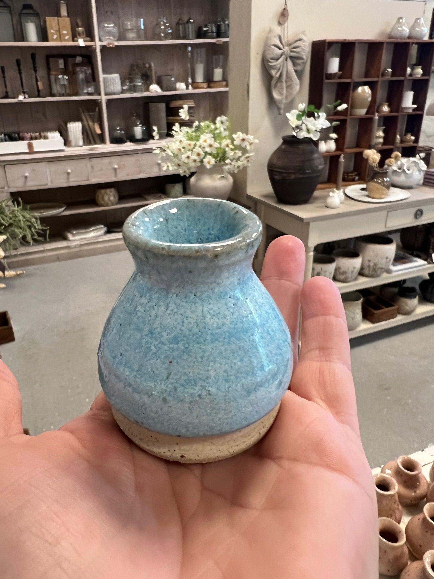 Lille turkis keramik vase