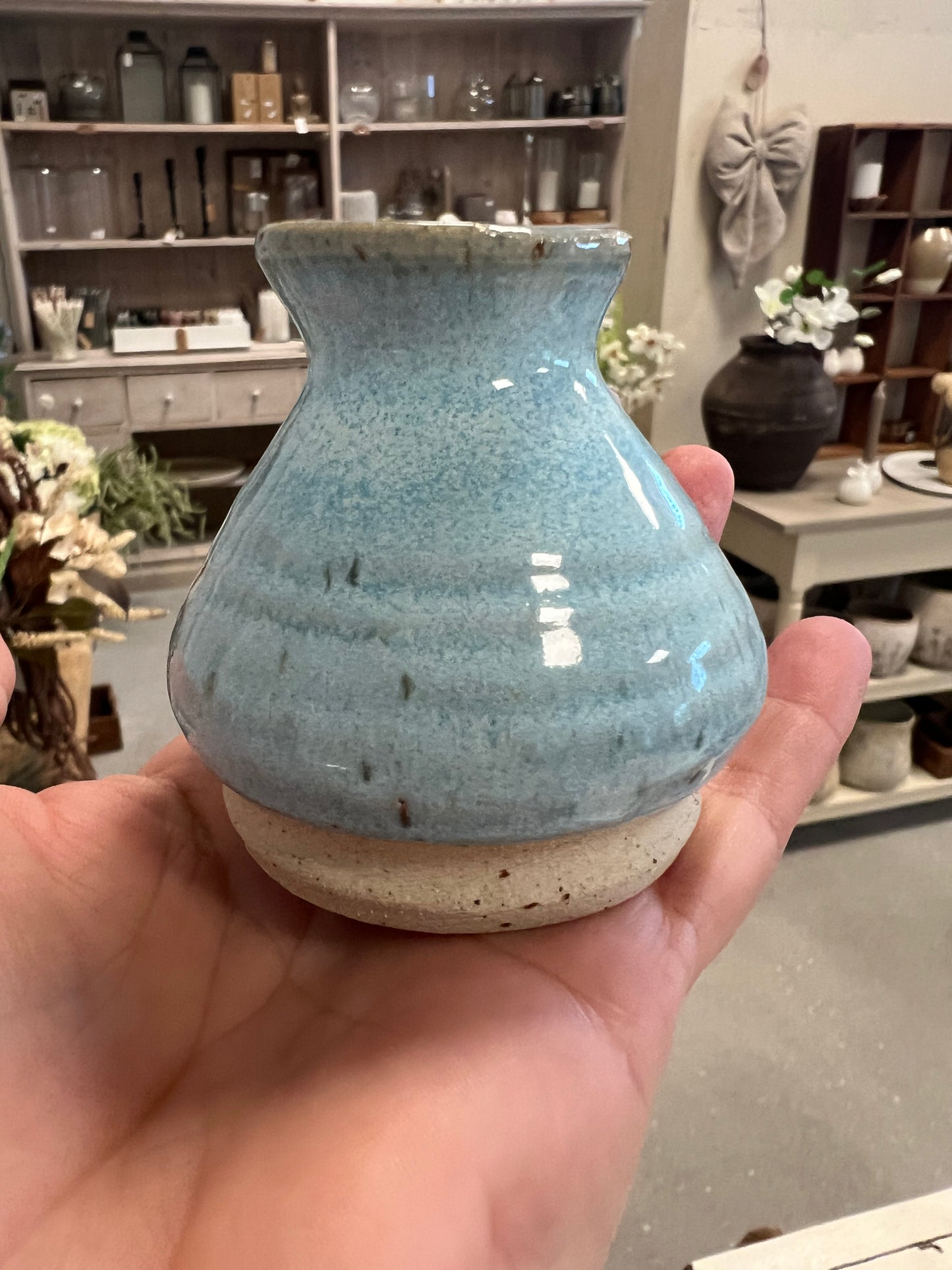 Lille turkis keramik vase