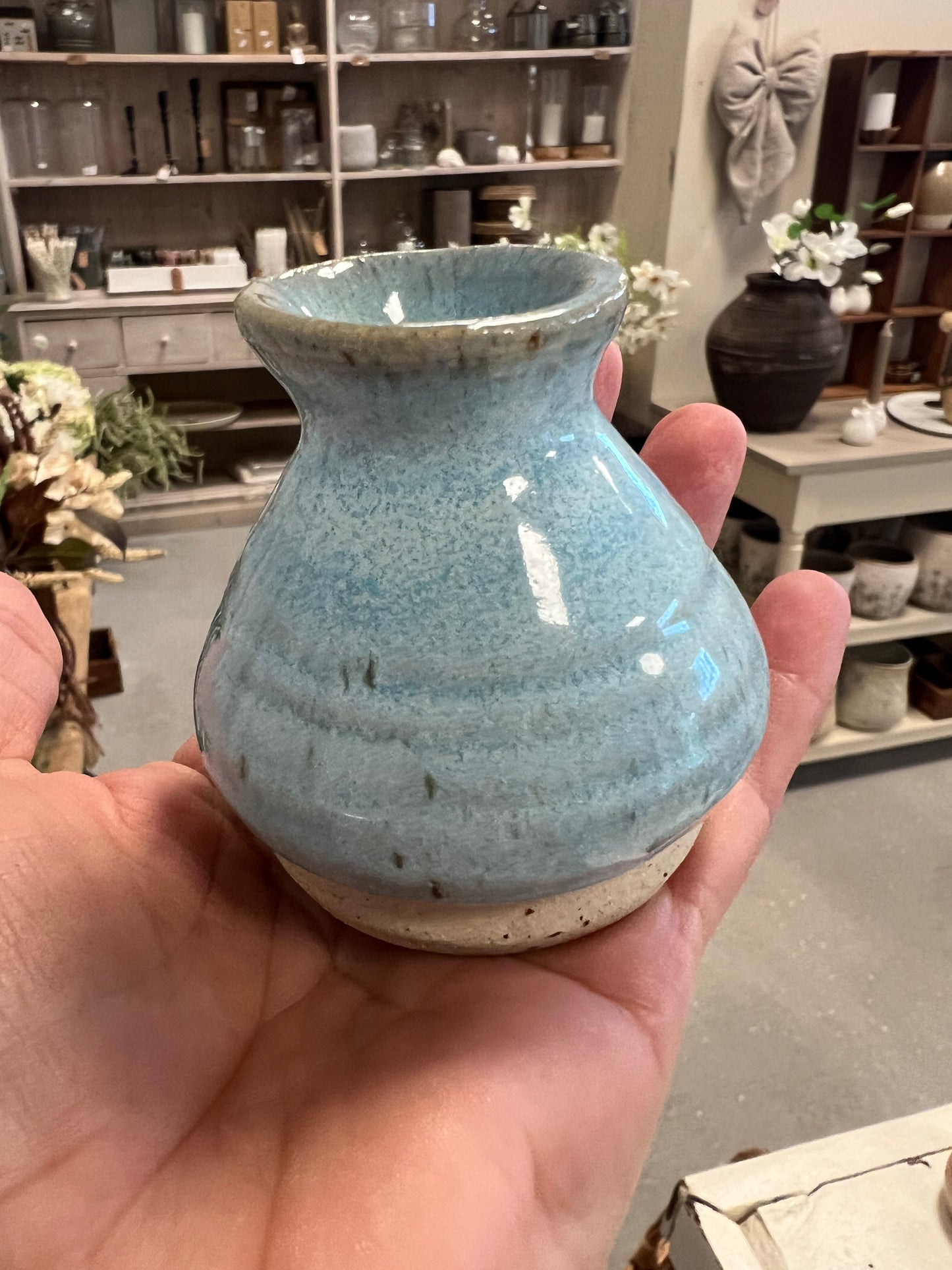 Lille turkis keramik vase