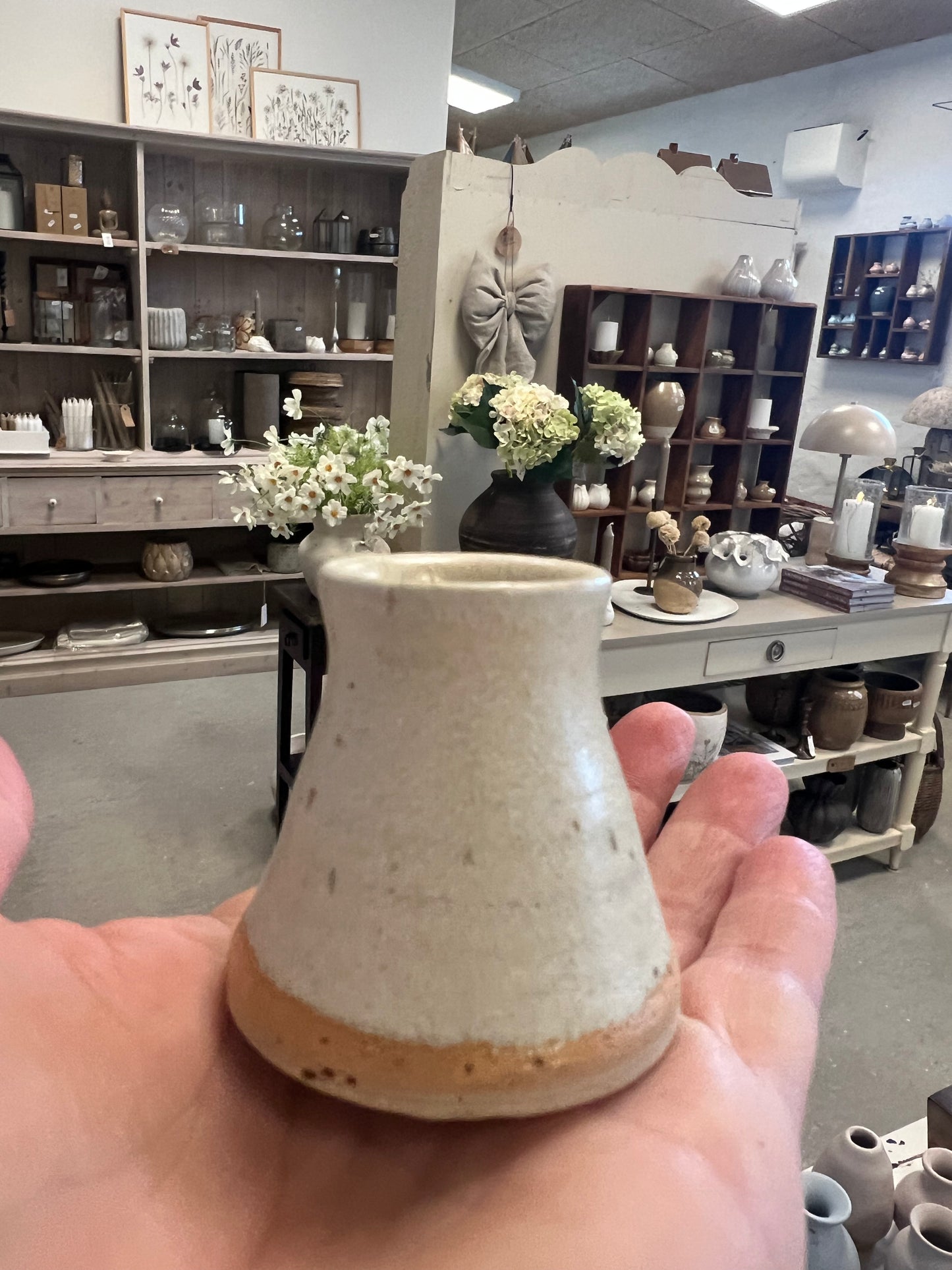 Lille keramik vase - Beige
