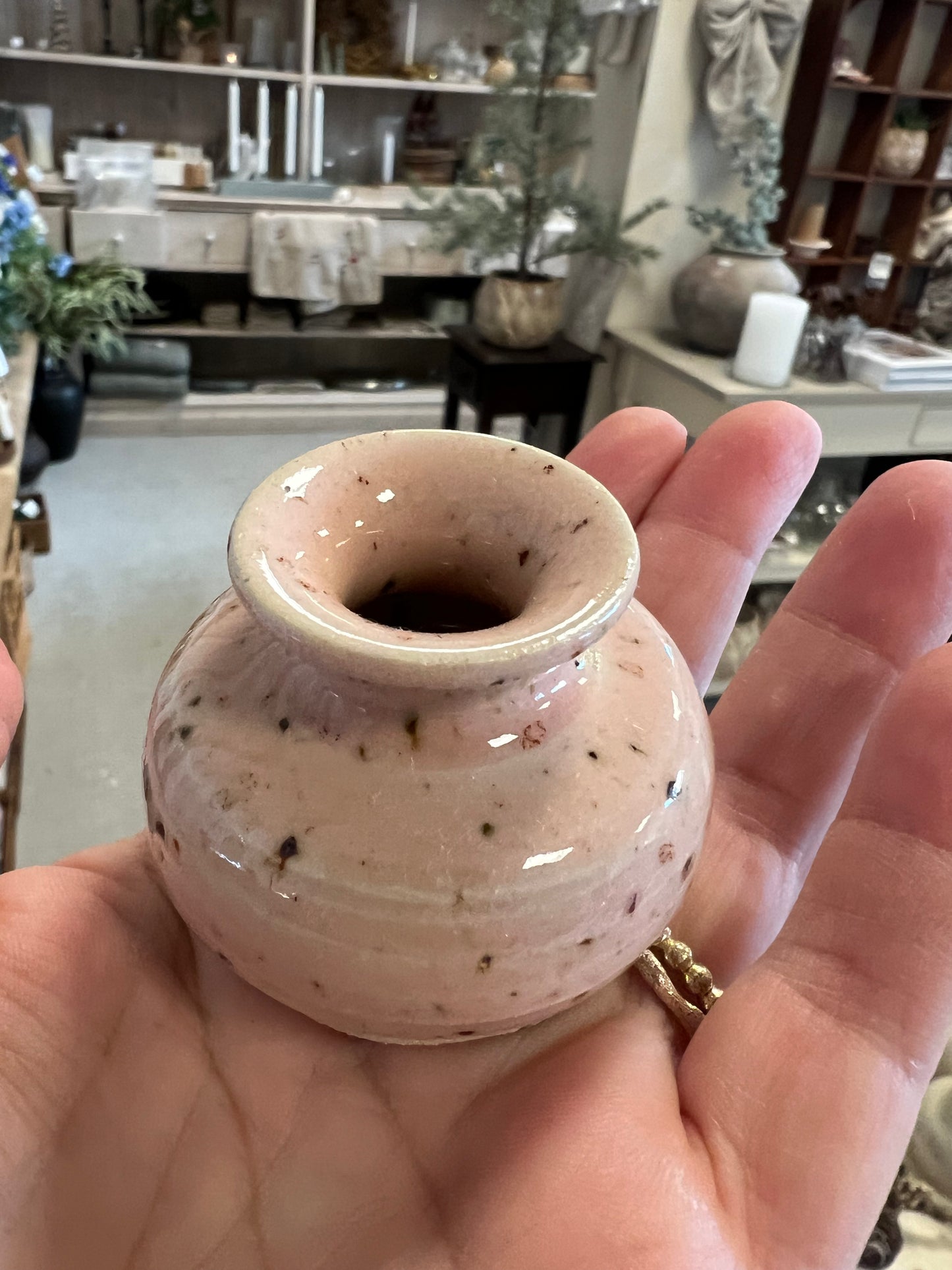 Lille keramik vase - Lyserød