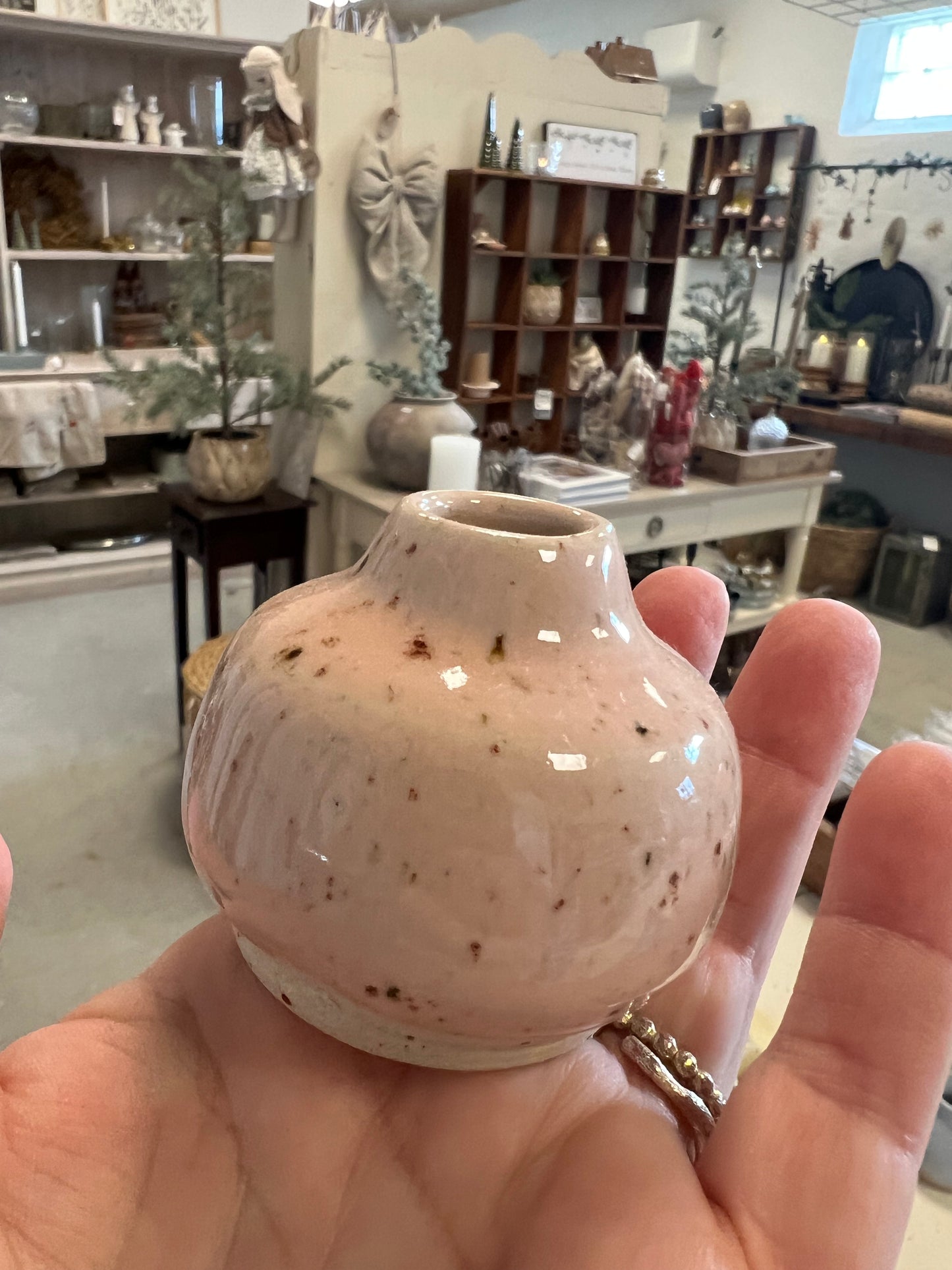 Lille keramik vase - Lyserød