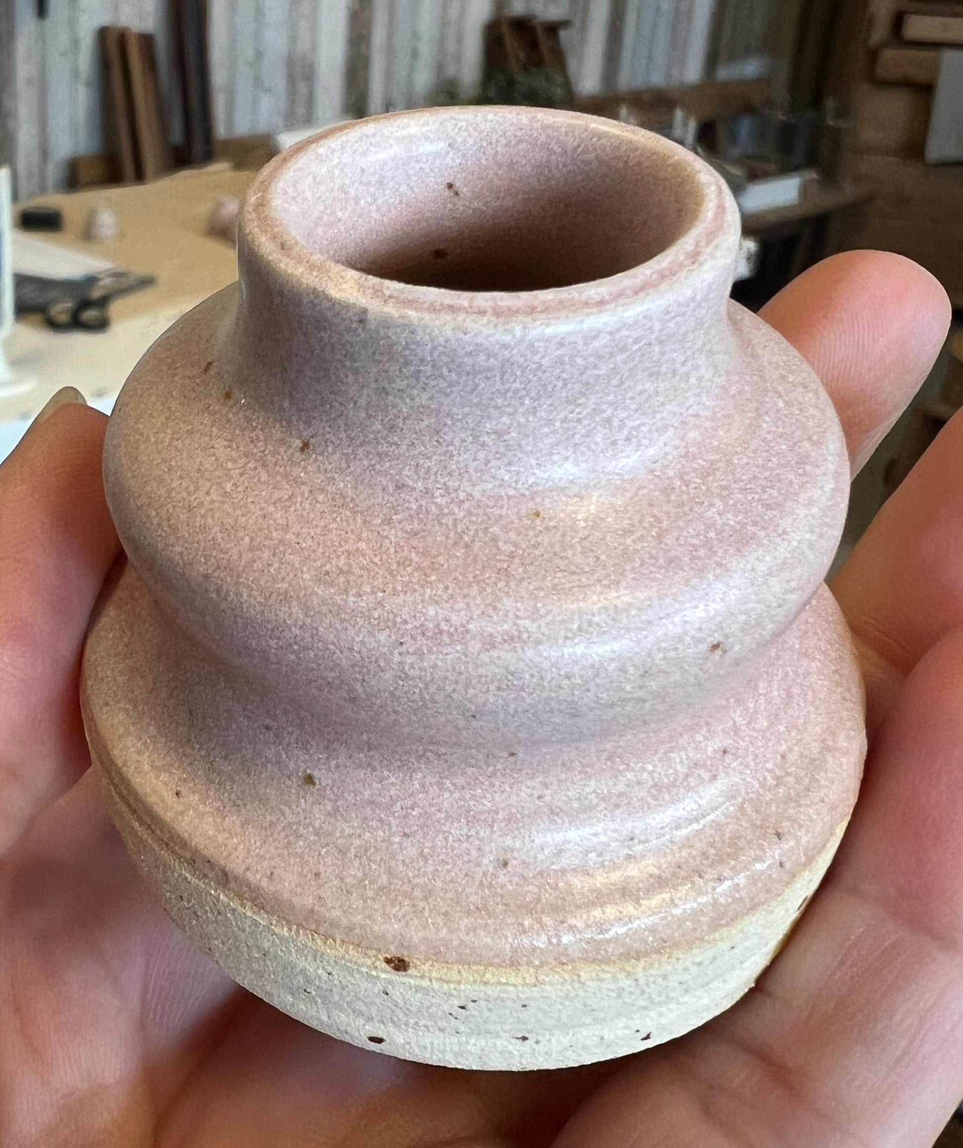 Keramik vase fra Vangs keramiske værksted