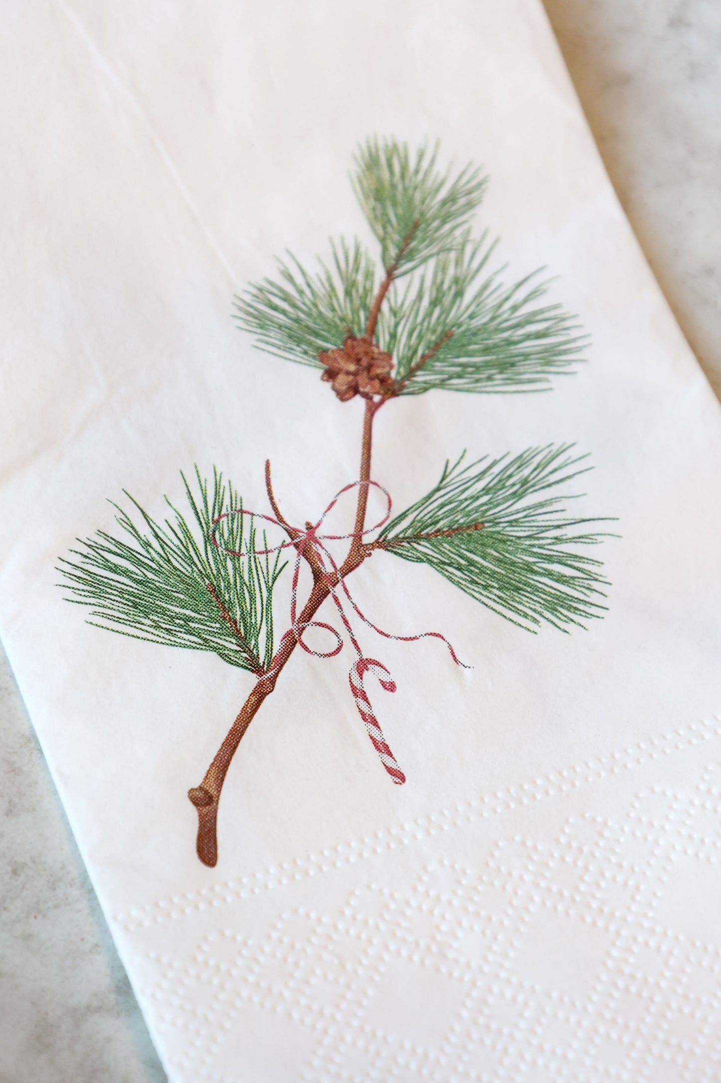 Aflang jule serviet fra Chic Antique