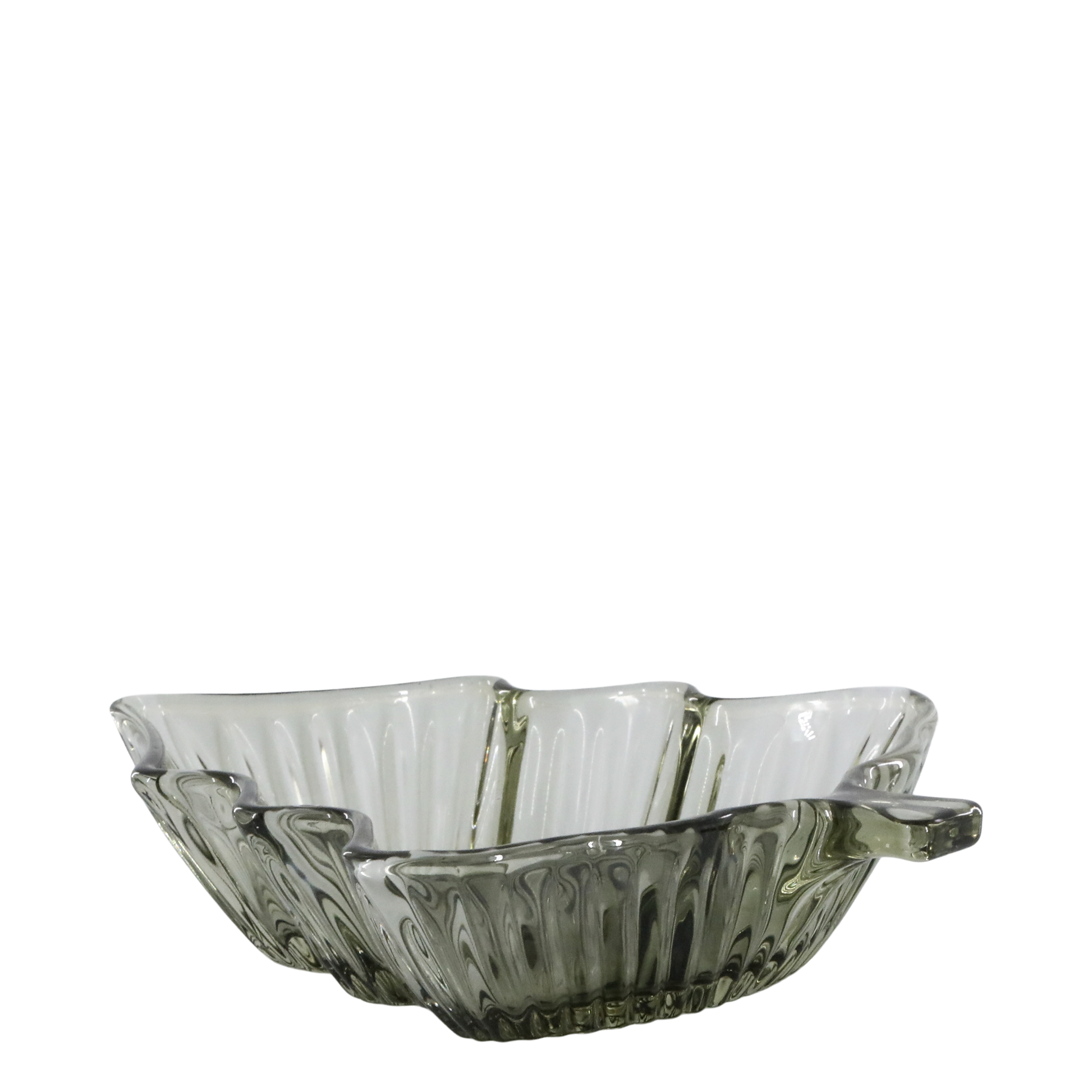 Oliven farvet glas fad fra Chic Antique