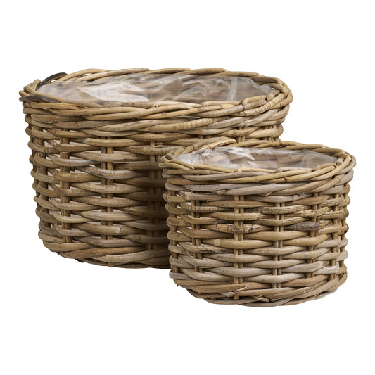 Lave plantekurve i natur rattan fra House Nordic