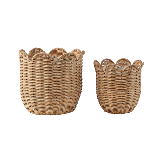 Plantekurv i rattan fra Affari of Sweden