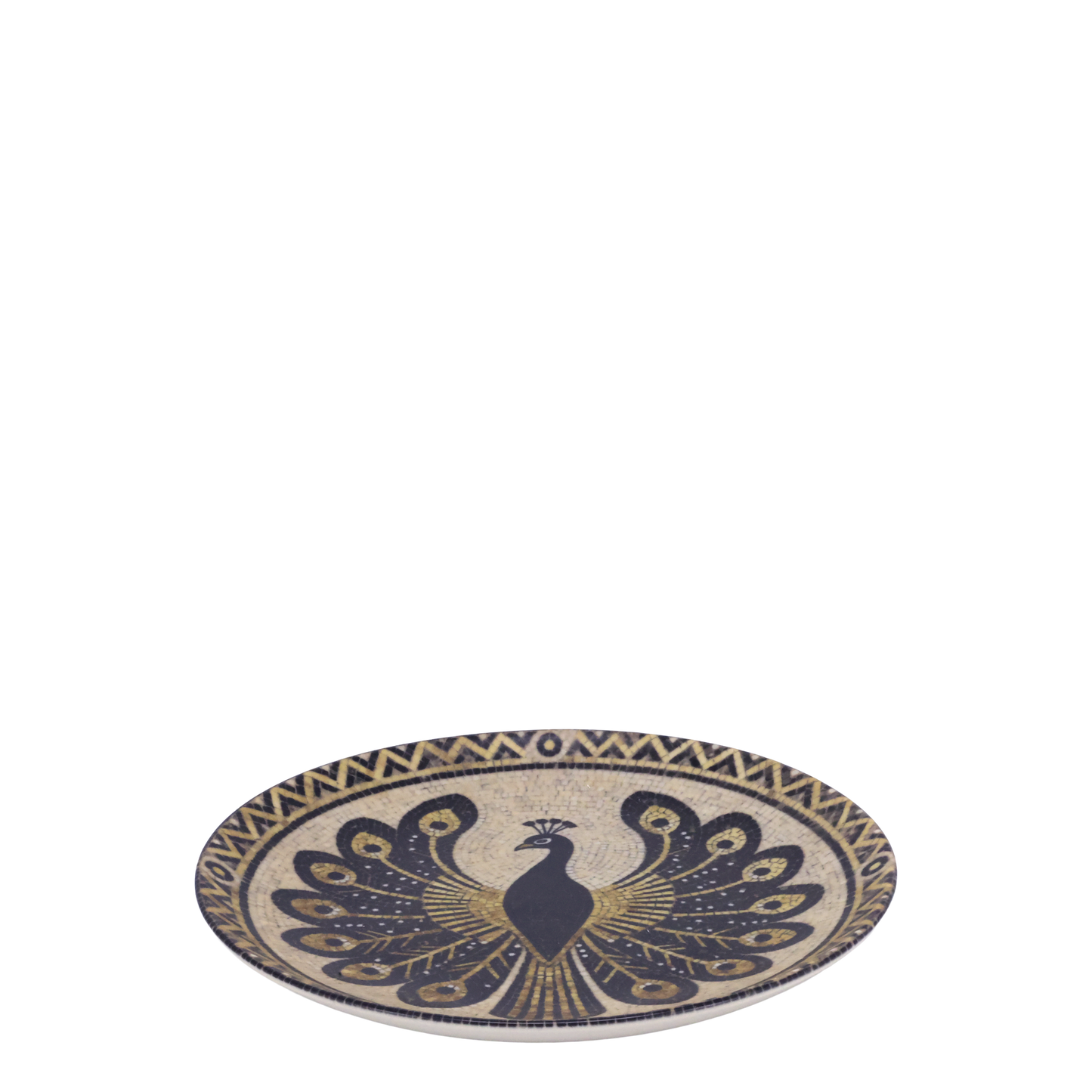 Dessert tallerken i beige og Mocca fra Chic Antique