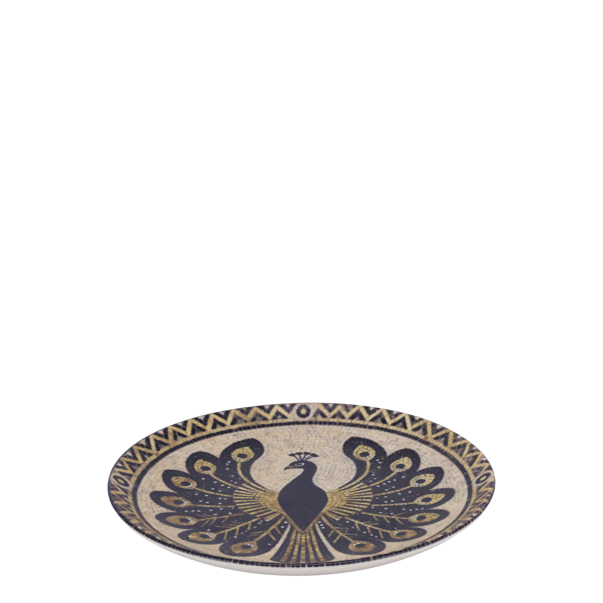 Dessert tallerken i beige og Mocca fra Chic Antique