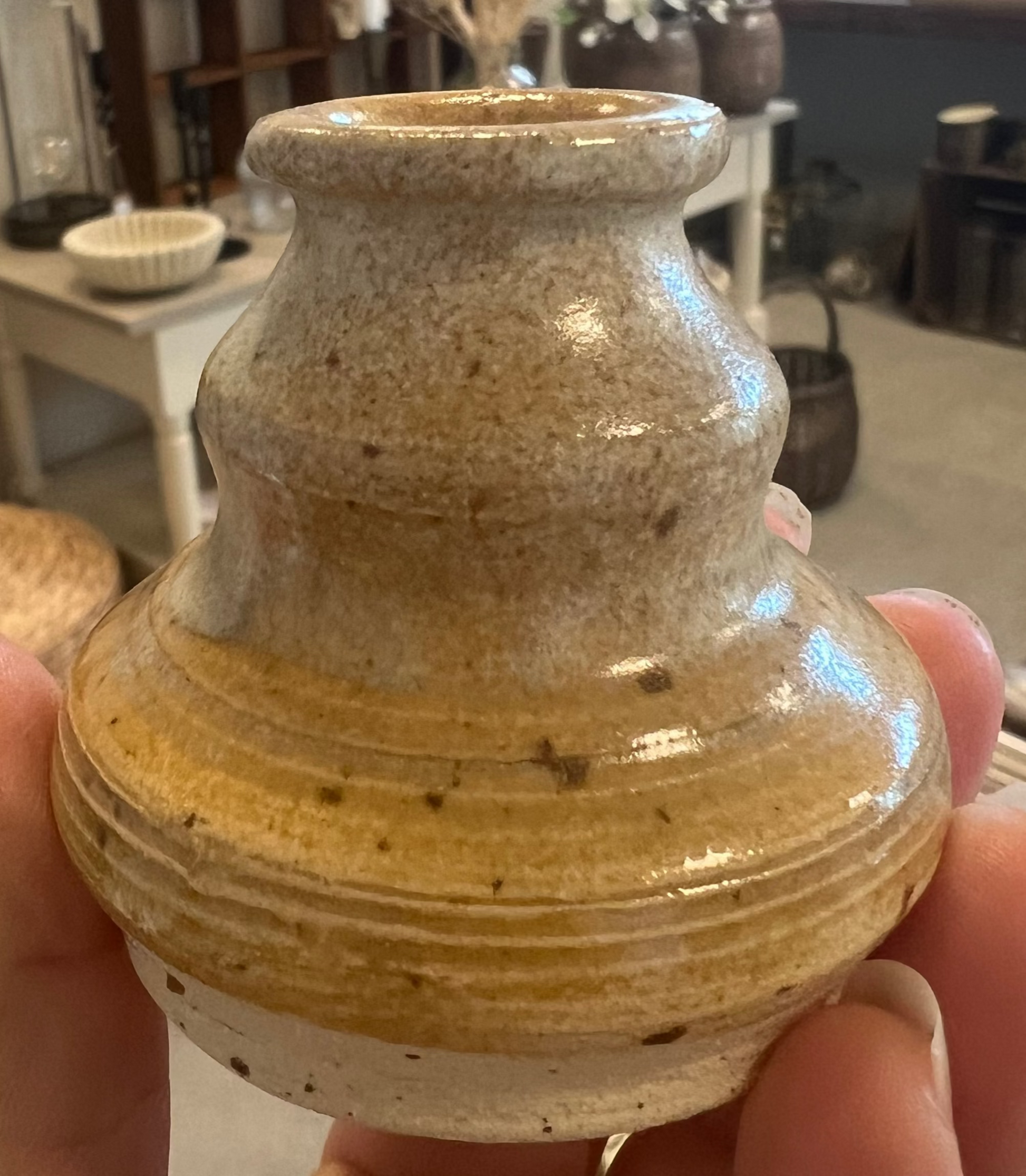 Stentøjs vase fra Vangs keramiske værksted