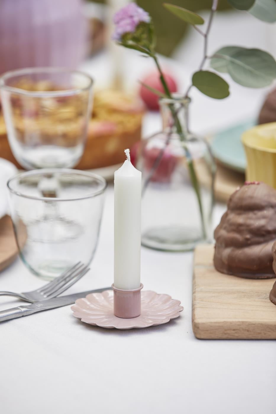 Metal lysestage i lyserød Ib Laursen