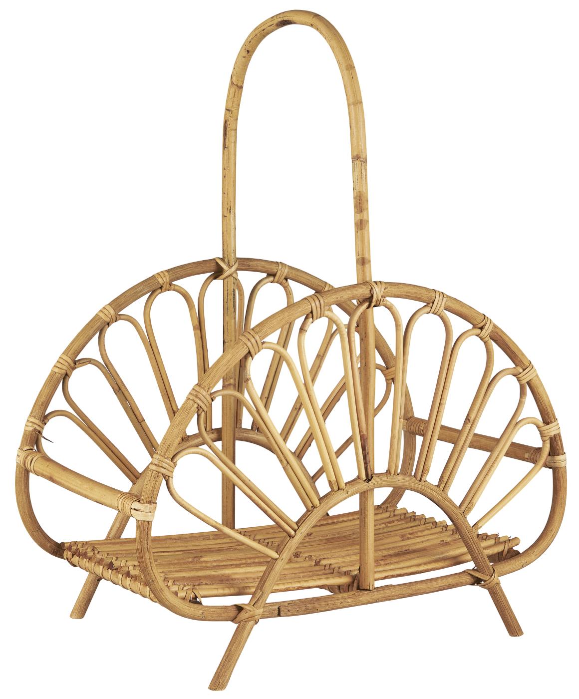 Magasinholder til gulv i rattan fra Ib Laursen