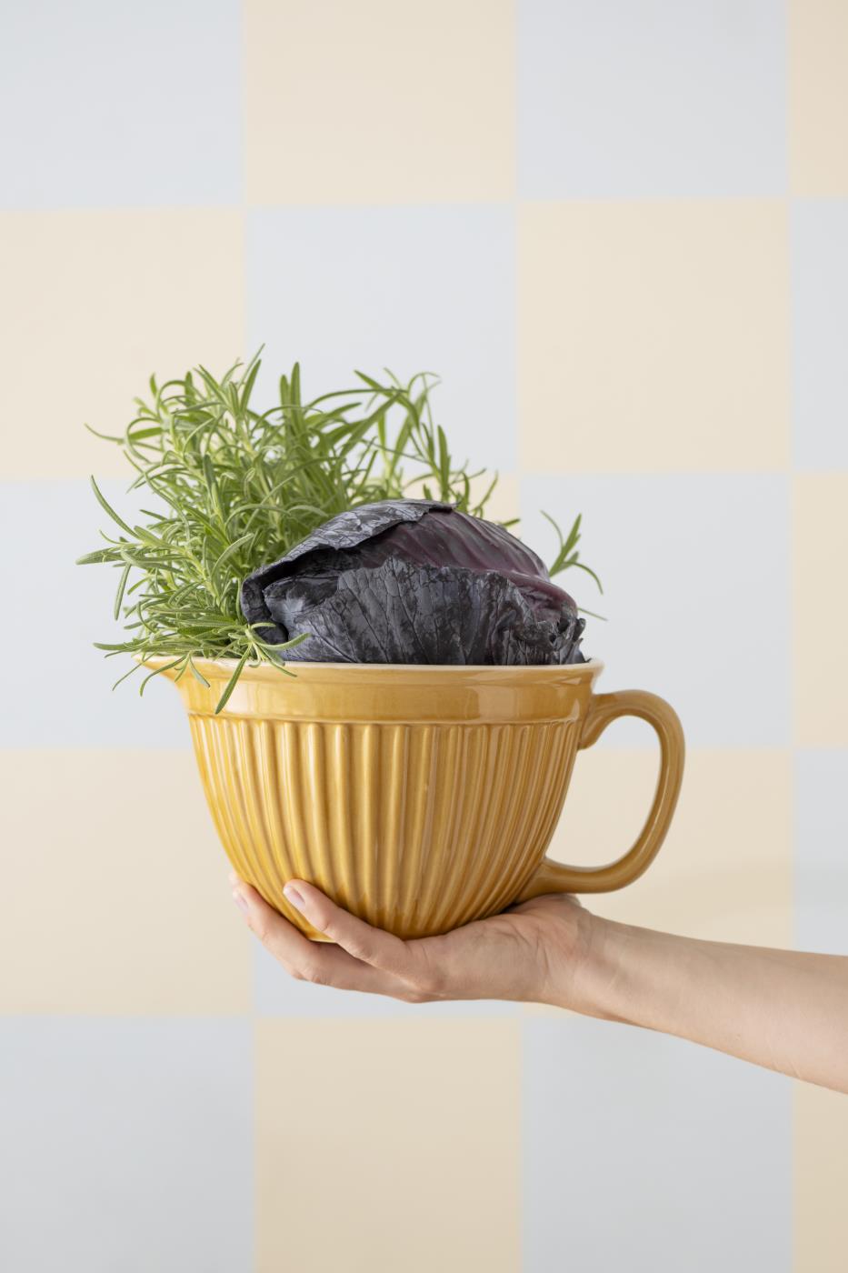 Mynte piskeskål i gul fra Ib Laursen