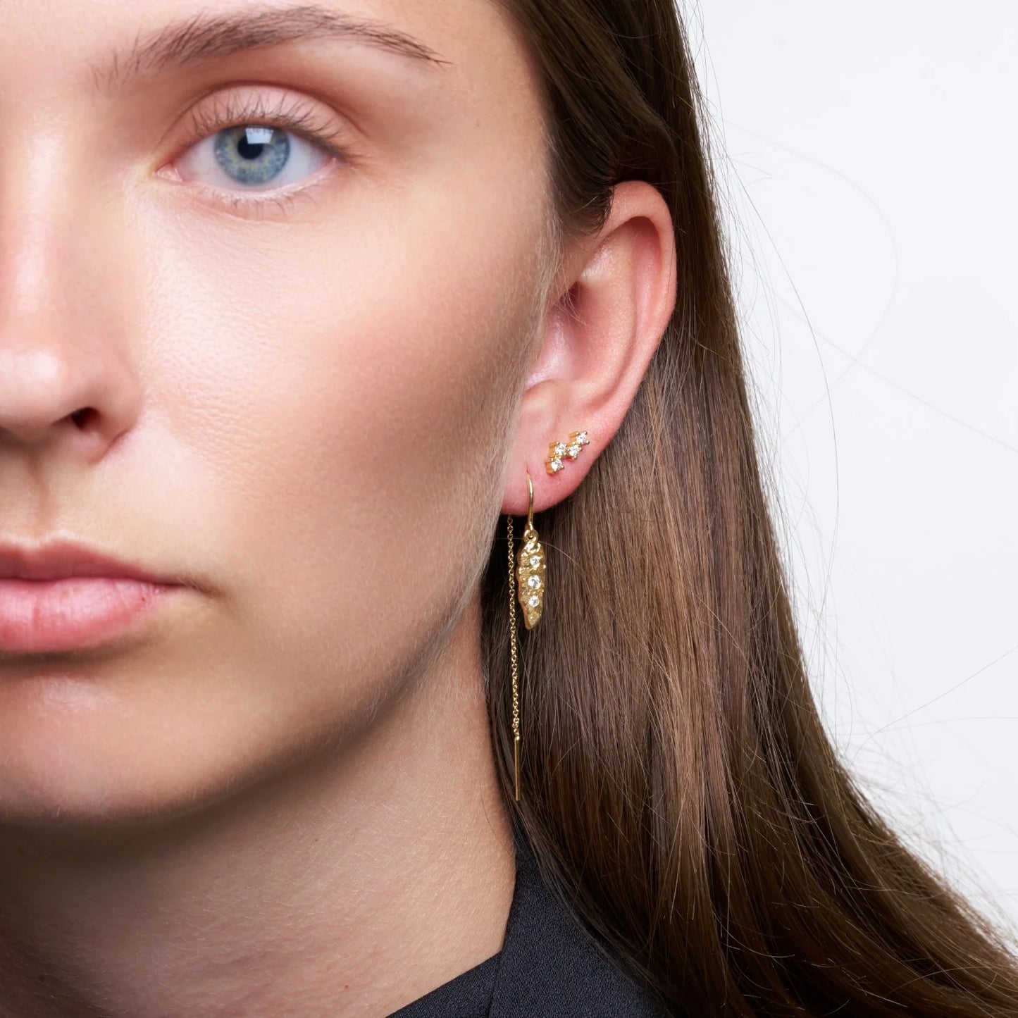 Ørestikker i guld fra Pure by Nat