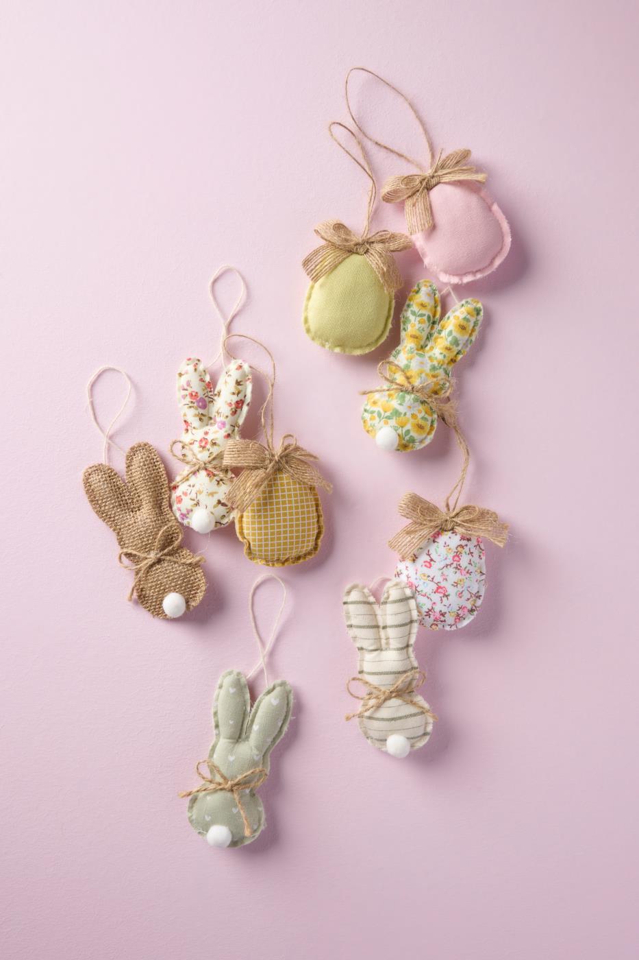 Påskeharer i stof fra Ib Laursen