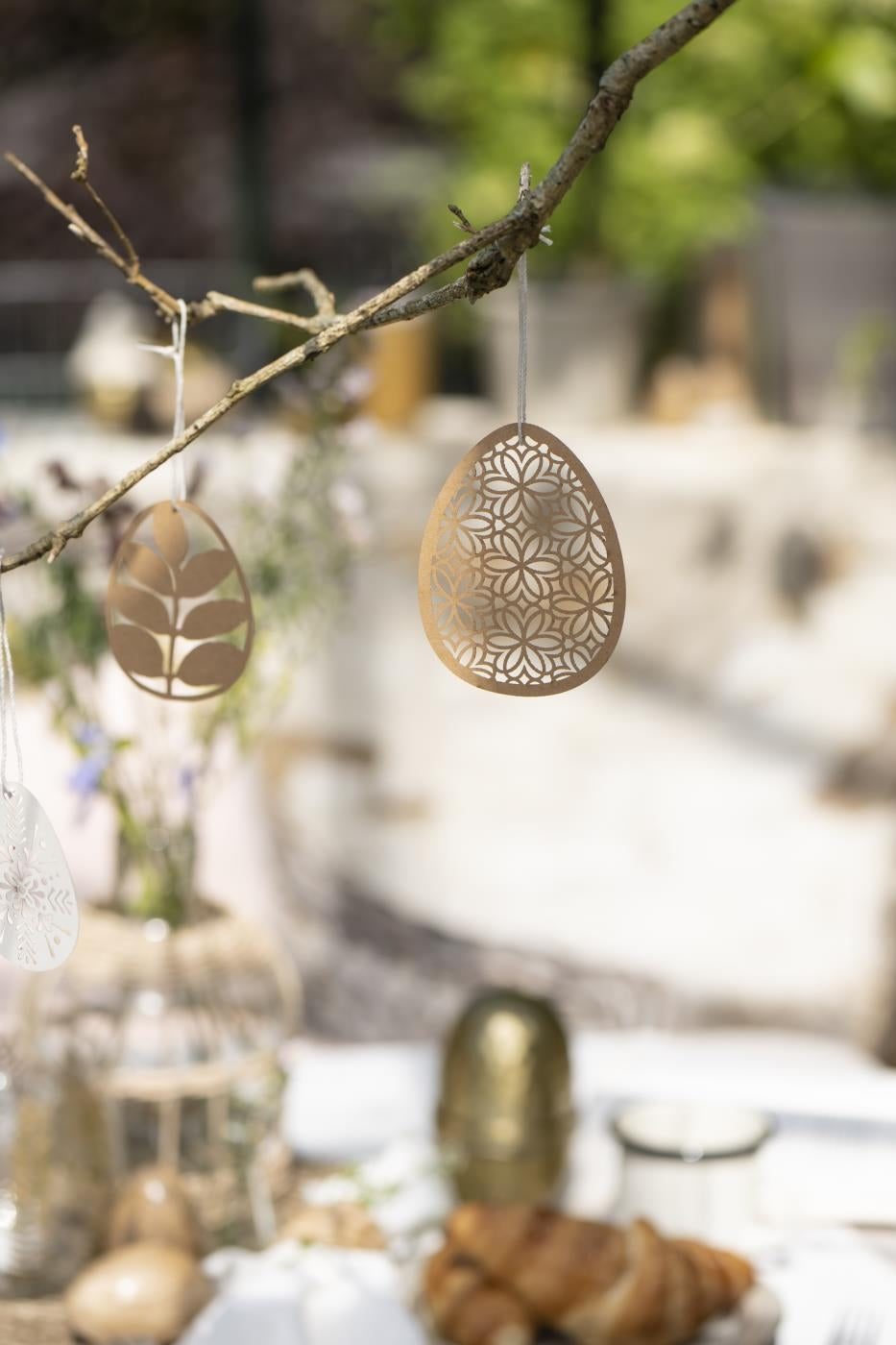 Papirklip æg blomstermønster fra Ib Laursen