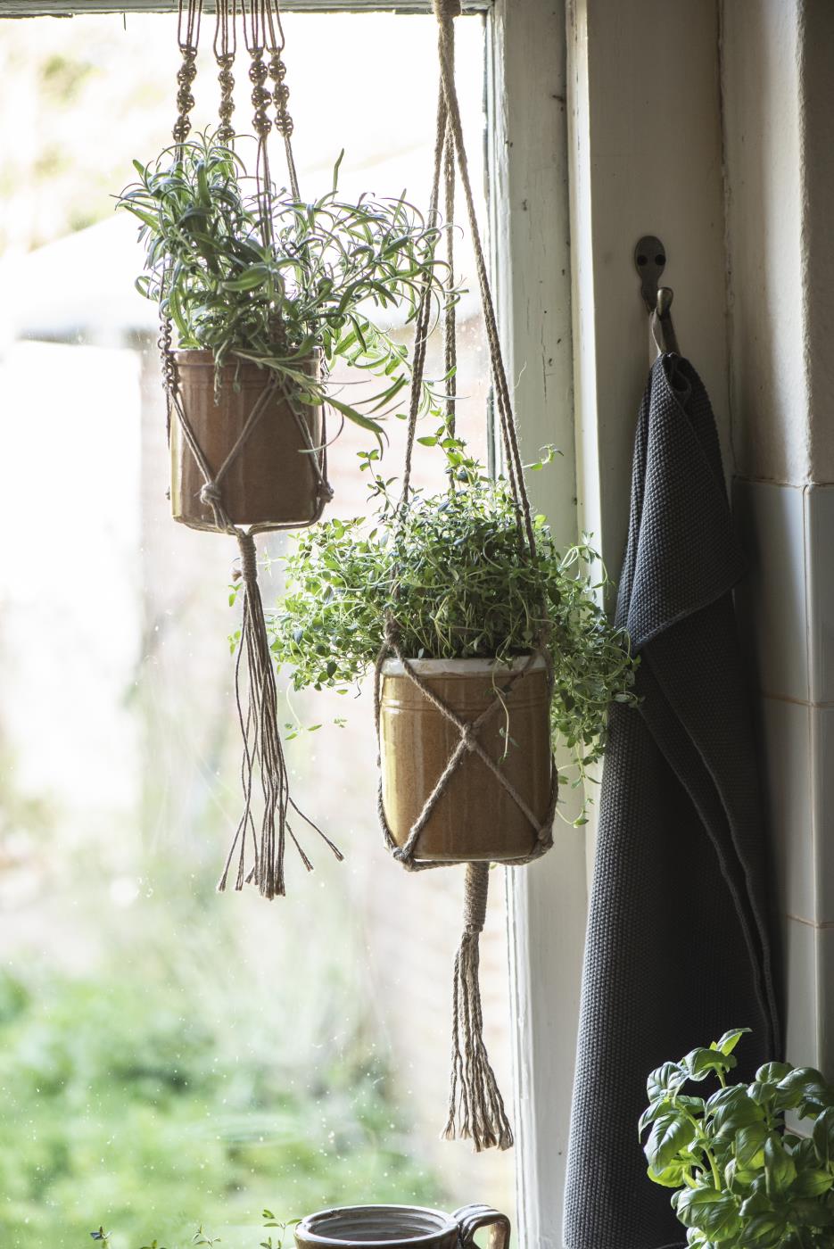 Jute planteophæng til potter fra Ib Laursen