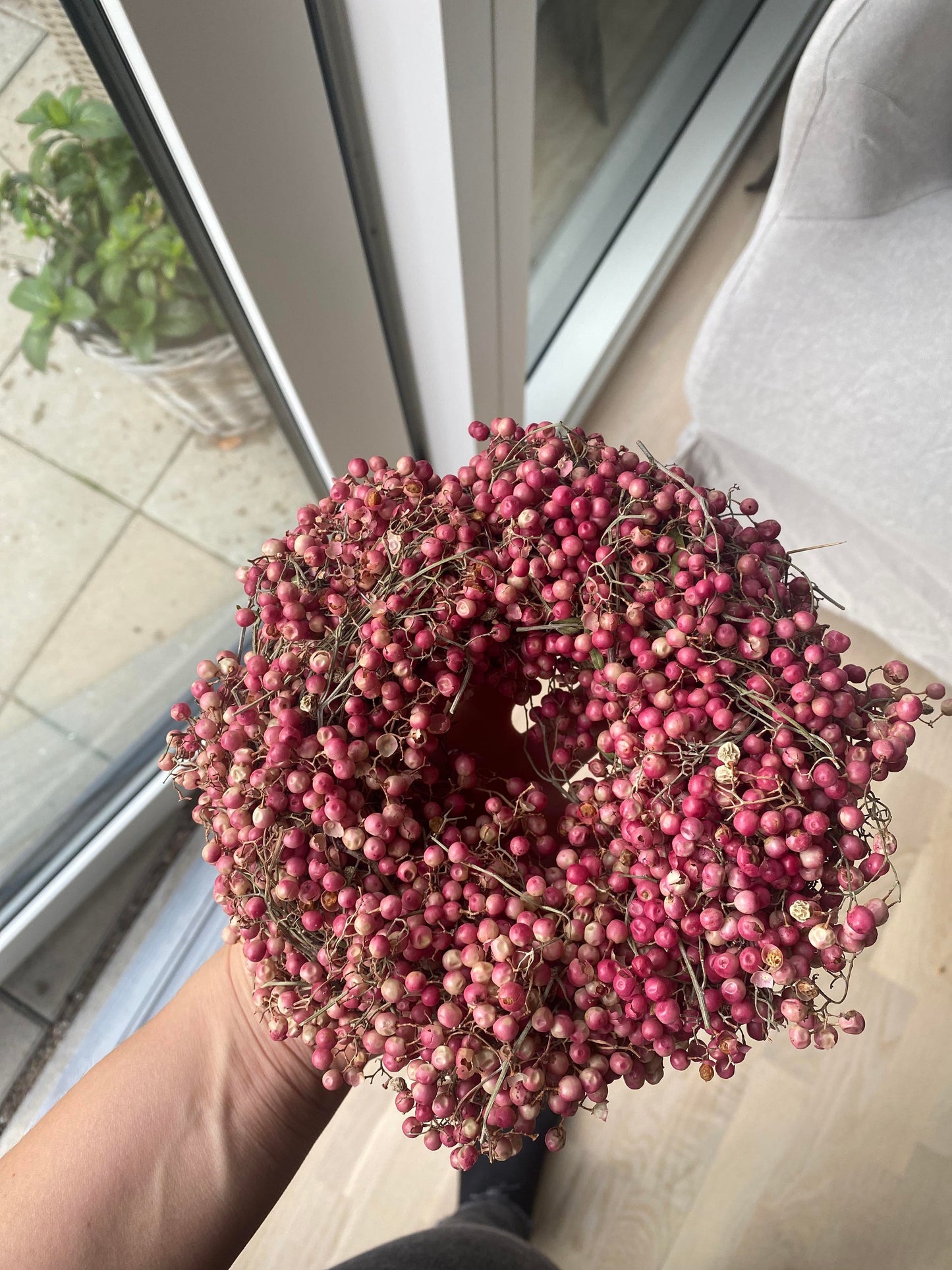 Peberkrans lyserød til pynt Pro Flora