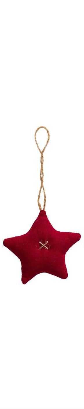 Stjerne i rød stof fra Ib Laursen