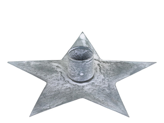 Stjerne lysestage i zink fra Chic Antique
