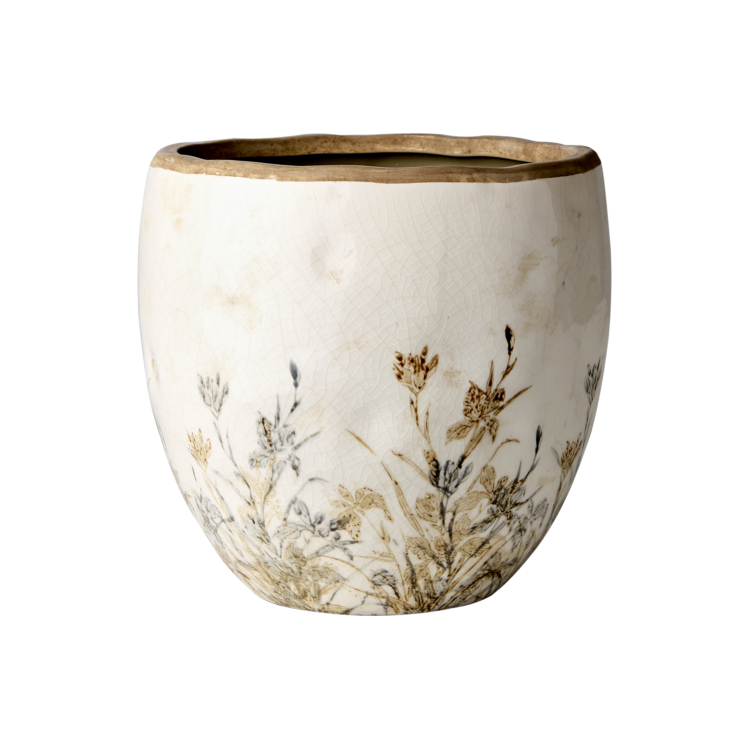 Creem farvet urtepotteskjuler fra Affari of Sweden