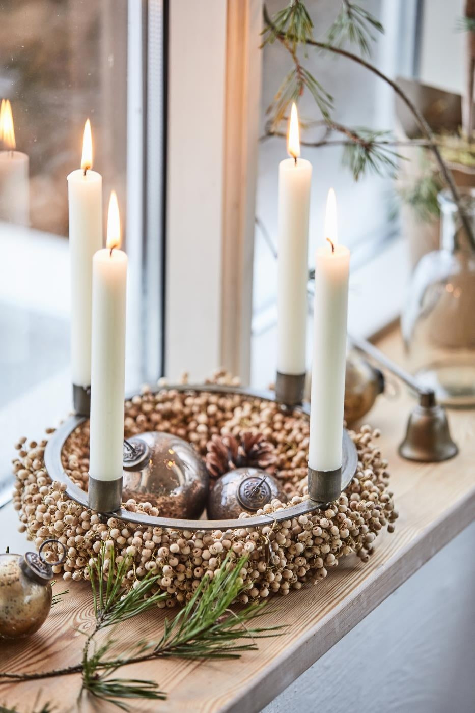 Adventskrans til bedelys
