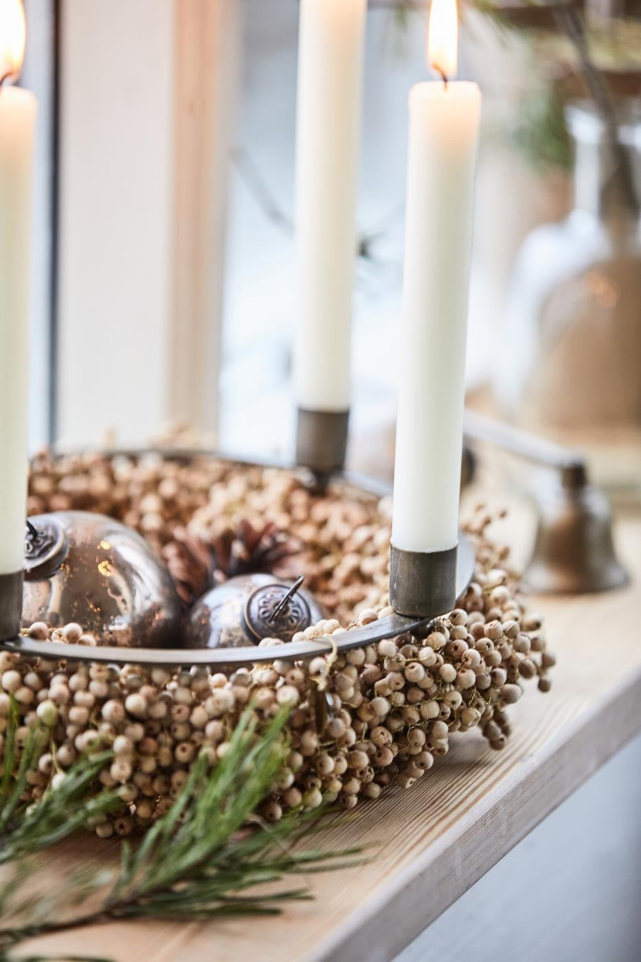 Adventskran i zink look