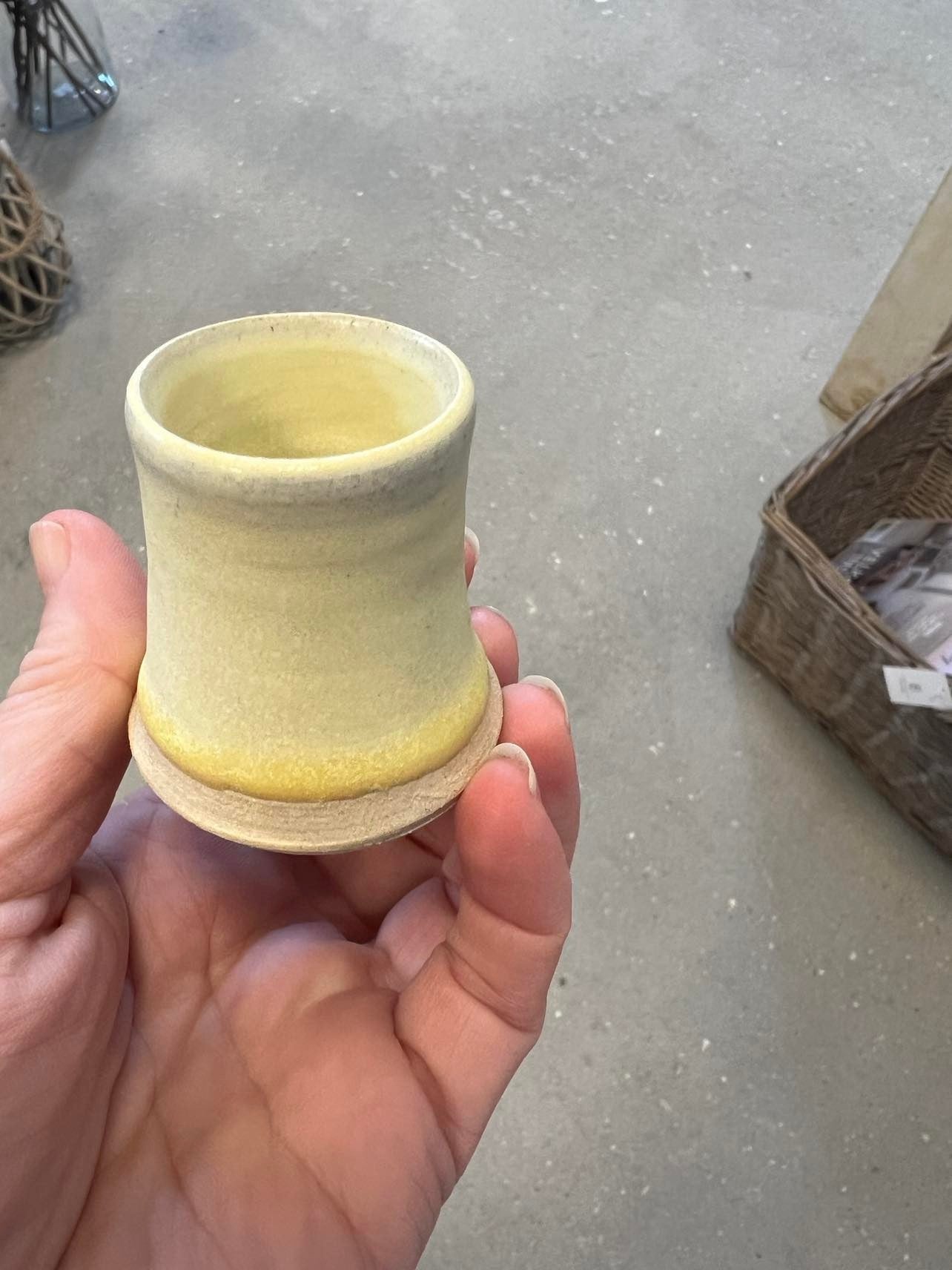 Lille keramik vase - Gul