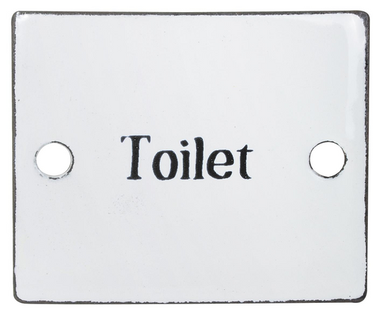 Toiletskilt i emalje