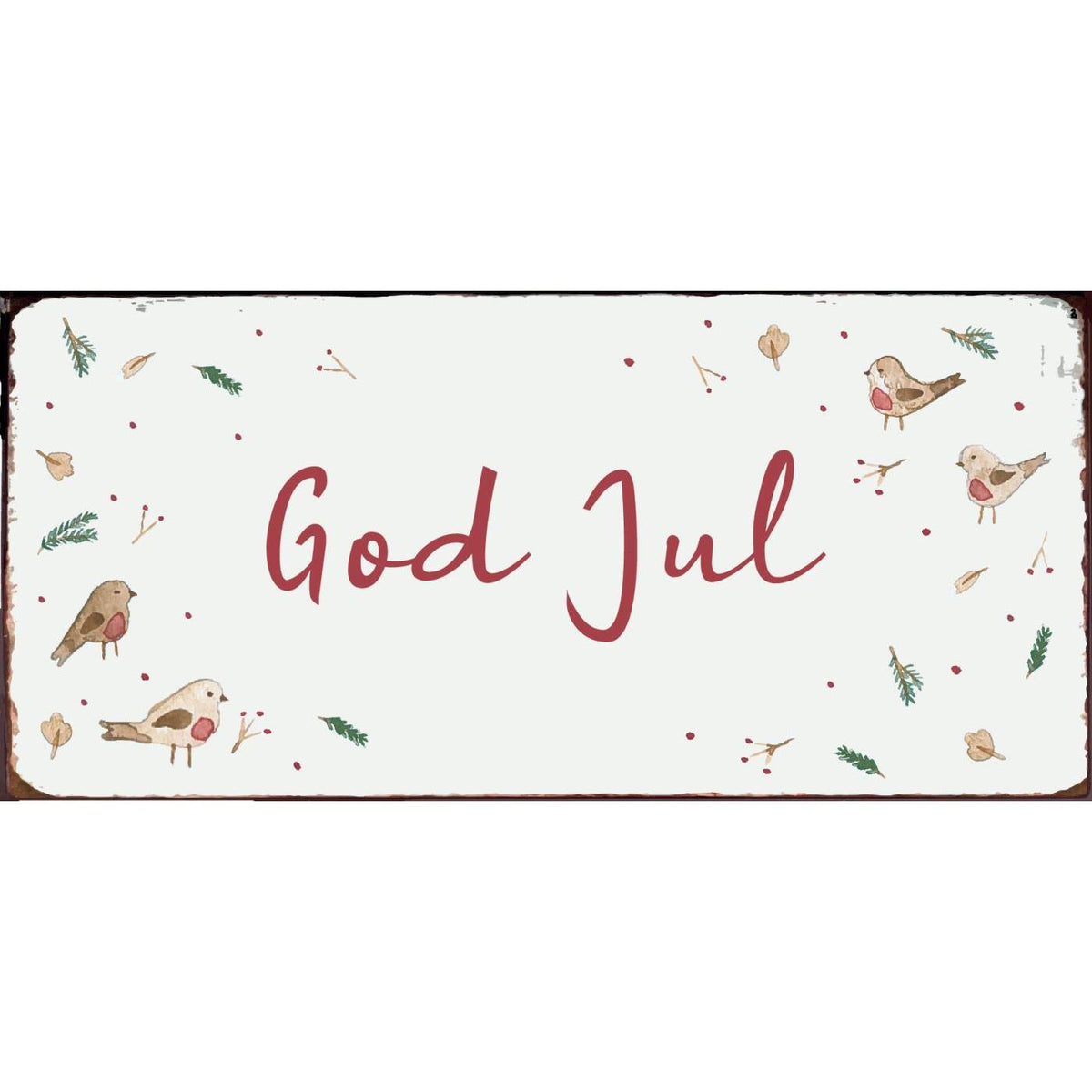 Skilt med tekst til jul fra Ib Laursen